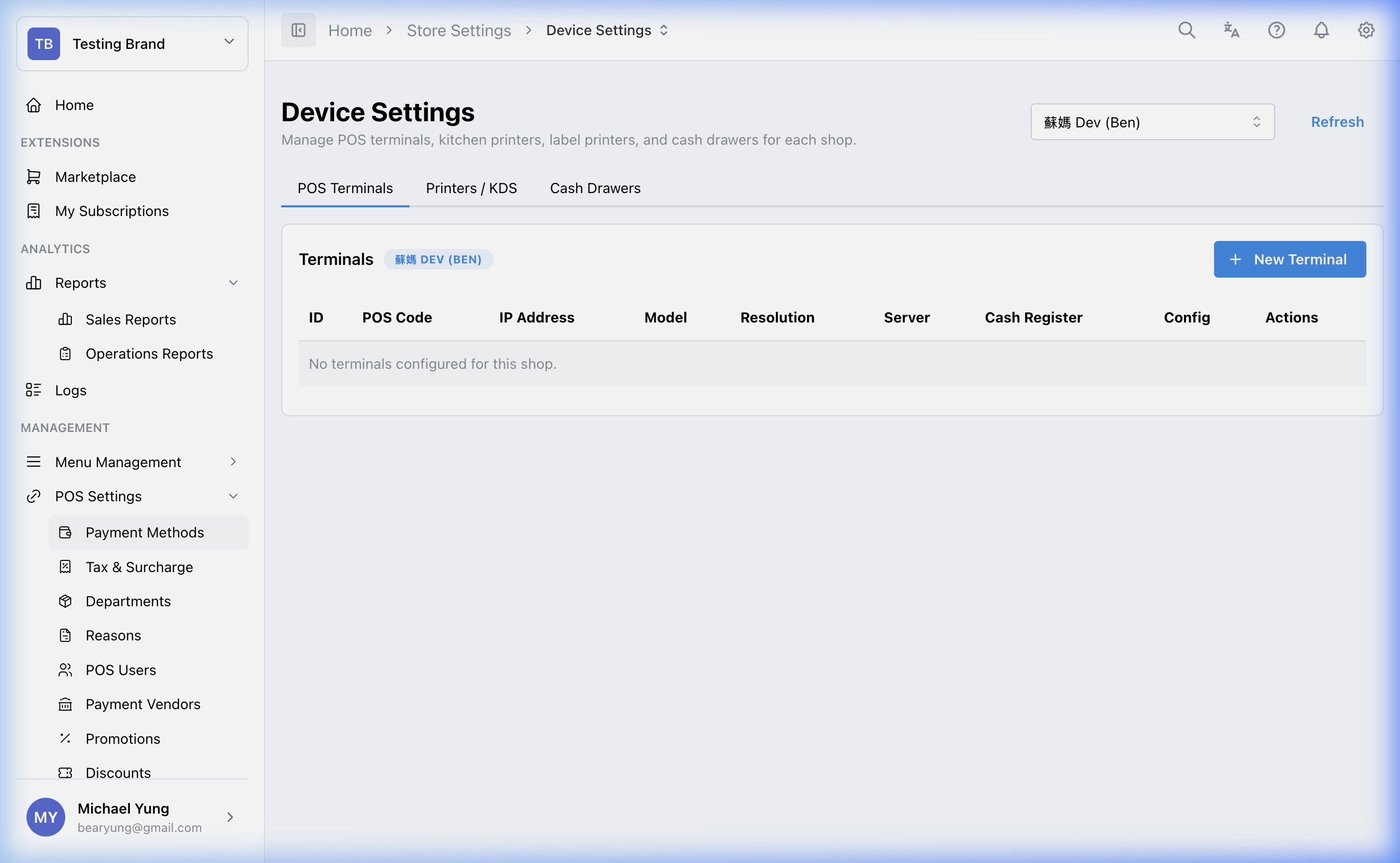 Device Settings